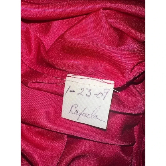 David Meister Women Pink Off The Shoulder Back Zipper Midi Dress‎ Size 6 - Picture 5 of 5